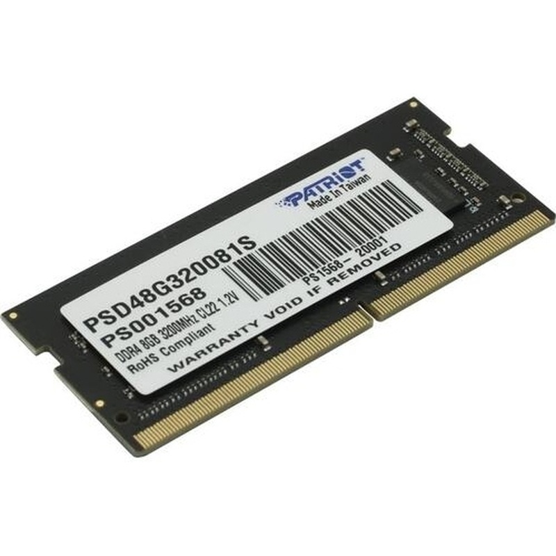 Изображение товара Модуль памяти Patriot Memory DDR4 8ГБ 3200 МГц для ноутбука PSD48G320081S