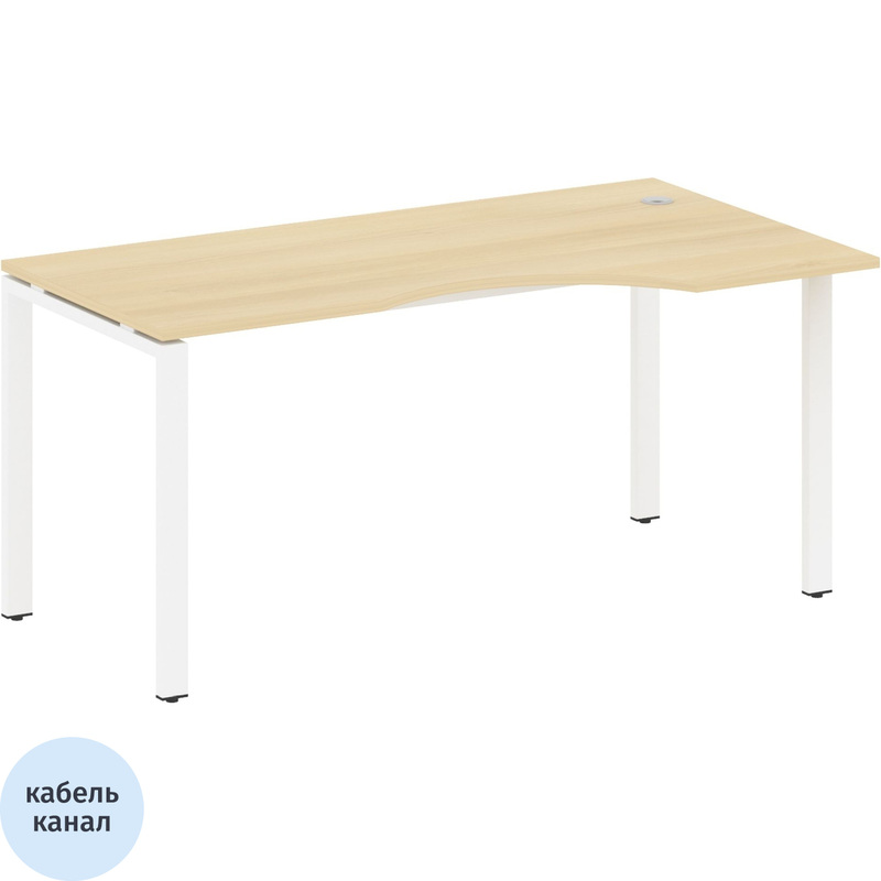 Изображение товара Эргономичный офисный стол Metal System Style БП.СА-1 Пр правый 1600x900 мм