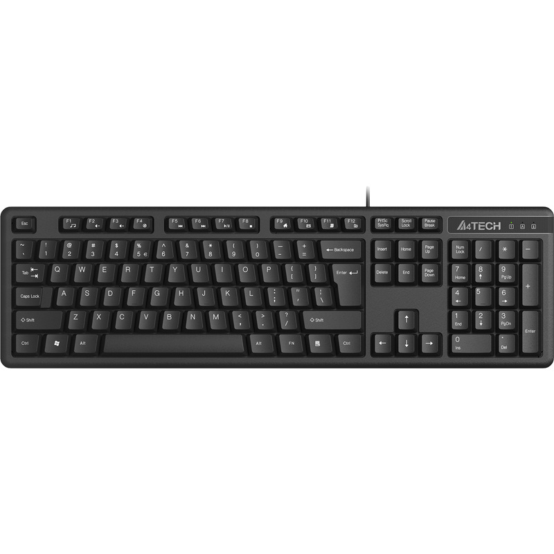 Изображение товара Клавиатура проводная A4tech KKS-3 мембранная USB черная