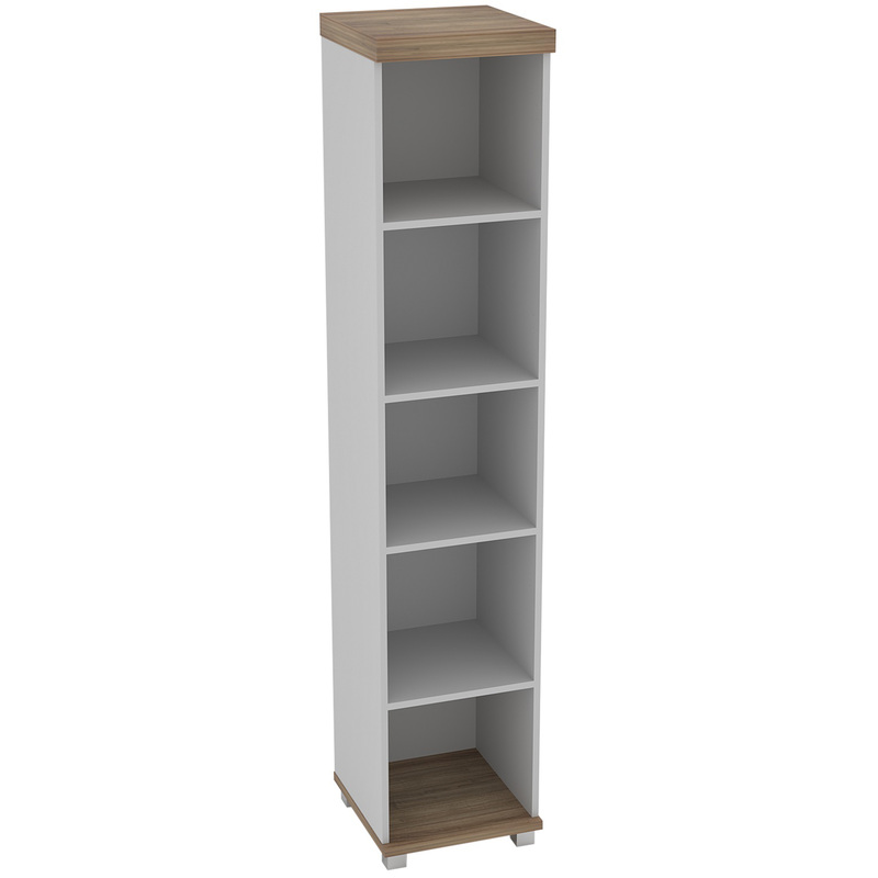 Изображение товара Стеллаж для документов Комус Мебель Easy Director серый дуб шамони тёмный 430х445х2105 мм