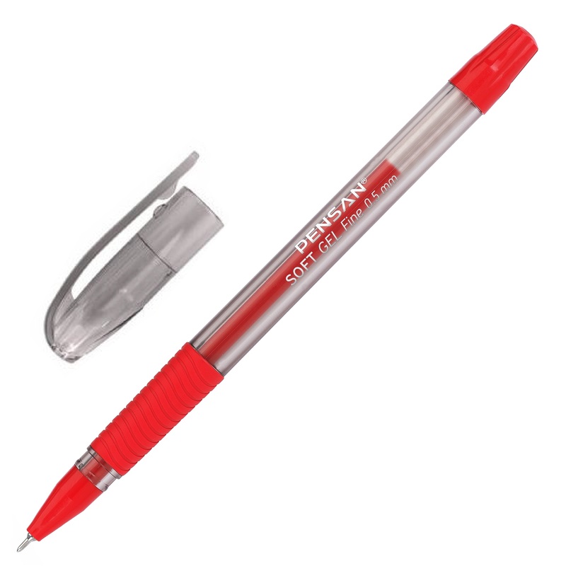 Изображение товара Гелевая ручка Pensan Soft Gel красная 0.35 мм