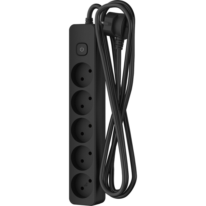 Изображение товара Удлинитель Фотон 10-25S 5 розеток 2 м с выключателем черный