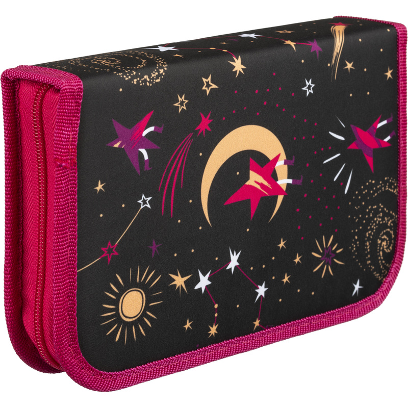 Изображение товара Пенал Комус Класс Звездное небо тканевый с одной секцией для девочек