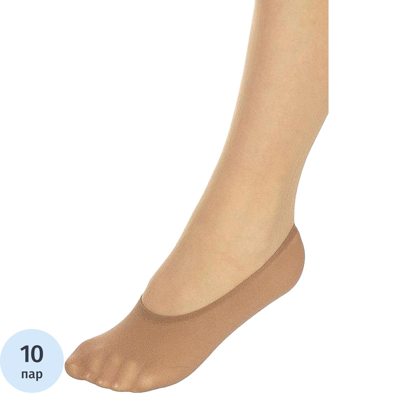 Изображение товара Подследники женские бежевые 23-27 см 10 пар/20 штук