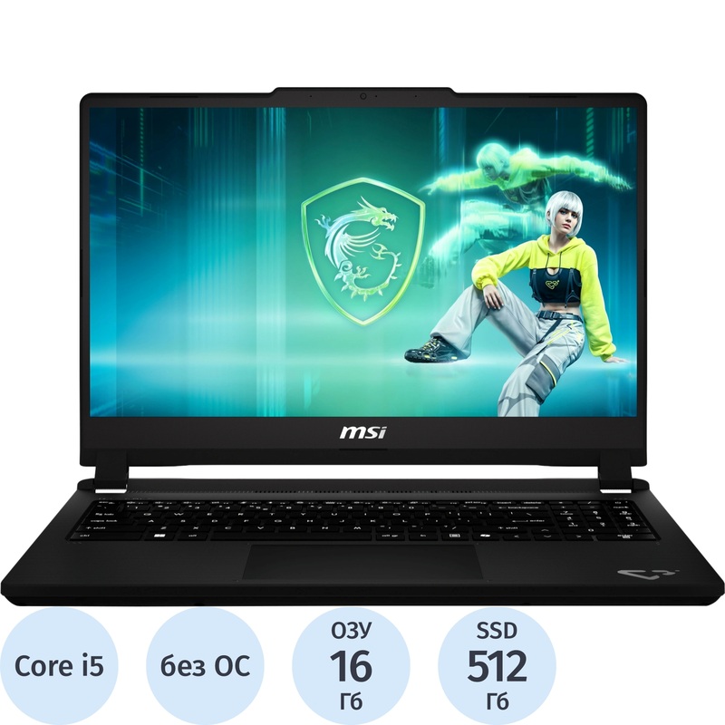 Изображение товара Ноутбук игровой MSI Cyborg 15 C13WE 15.6" серый Intel Core i5 13420H/16 ГБ/SSD 512 ГБ/NVIDIA GeForce RTX 5050 (9S7-15T121-230) Изображение товара Ноутбук игровой MSI Cyborg 15 C13WE 15.6" серый Intel Core i5 13420H/16 ГБ/SSD 512 ГБ/NVIDIA GeForce RTX 5050 (9S7-15T121-230)