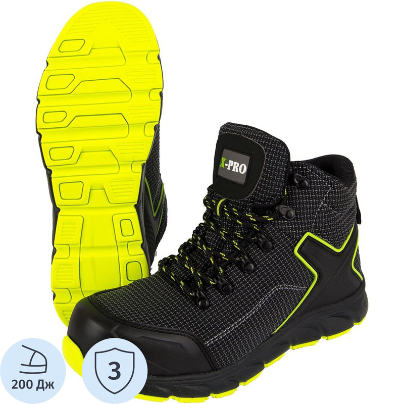 Изображение товара Рабочие ботинки Line X-PRO ЭВА-резина из текстиля размер 45 серый/чёрный