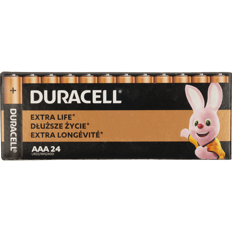 Изображение товара Батарейка AAA мизинчиковая Duracell 24 шт в упаковке длительный срок службы