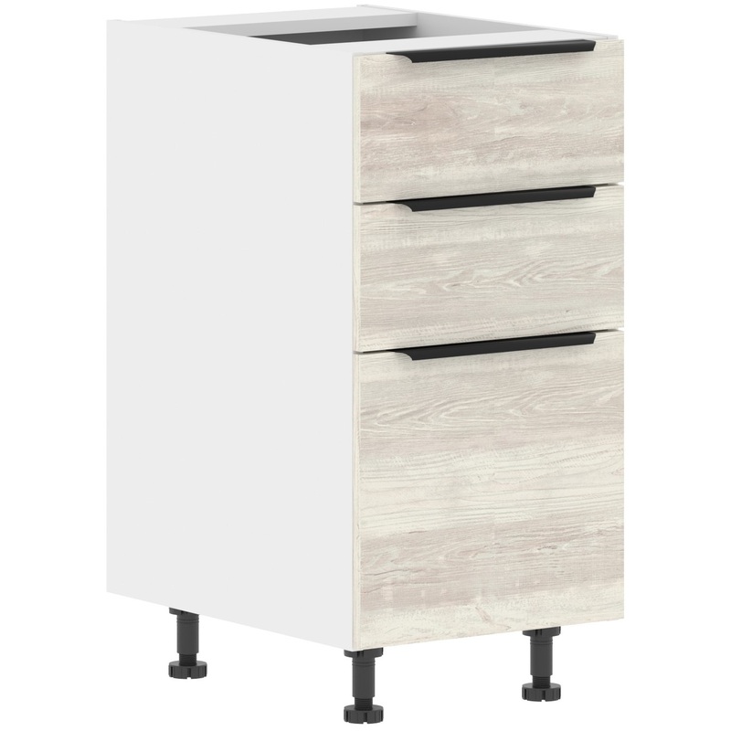 Изображение товара Шкаф напольный Corsica, сосна эдмонт/белый, 3 ящика