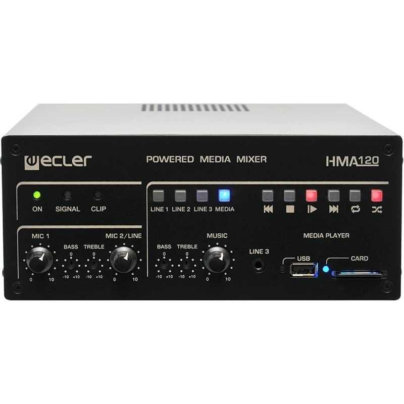 Изображение товара Микшер-усилитель Ecler HMA120 с медиаплеером 120 Вт для трансляционных линий