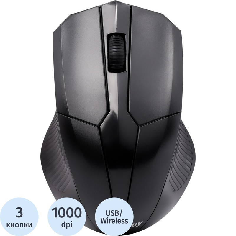 Изображение товара Беспроводная оптическая мышь Smartbuy One 303AG-K черная USB радиоканал