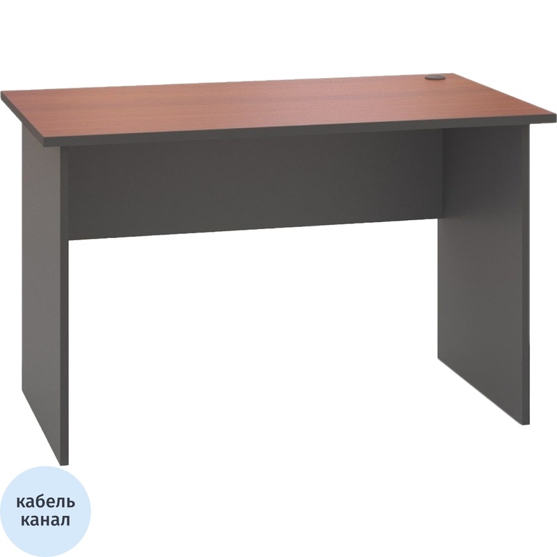 Изображение товара Стол прямой Стратегия E48-01.99Л серый венге 1200х700х735 мм
