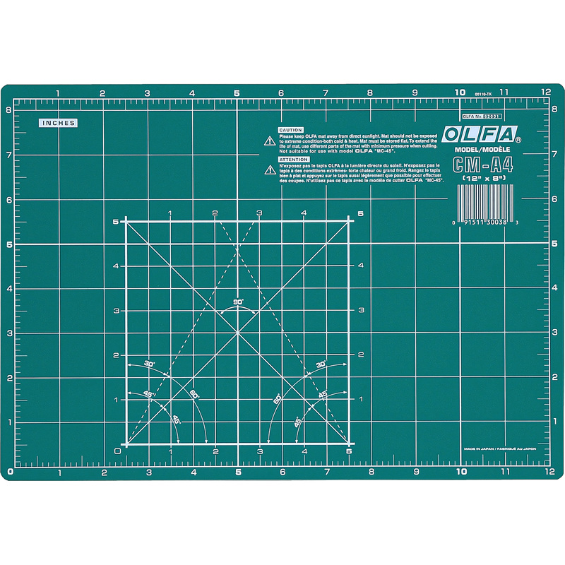 Изображение товара Коврик для резки Olfa 3-слойный A4 двусторонний 320x225 мм