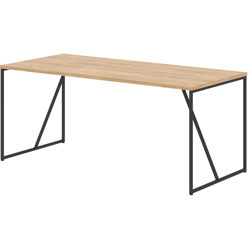 Изображение товара Стол руководителя Loftis LST 1780 дуб бофорд черный 1760х800х750 мм