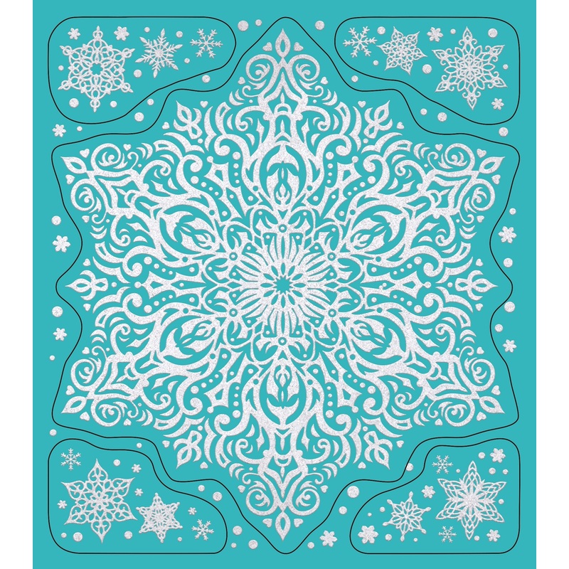 Изображение товара Наклейка новогодняя на окна Magic Time Снежная снежинка 17.5x15.5 см