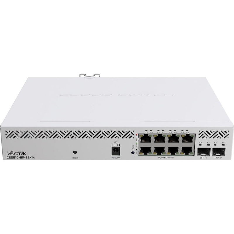 Изображение товара Коммутатор MikroTik CSS610-8P-2S+IN управляемый 8 портов PoE SFP+