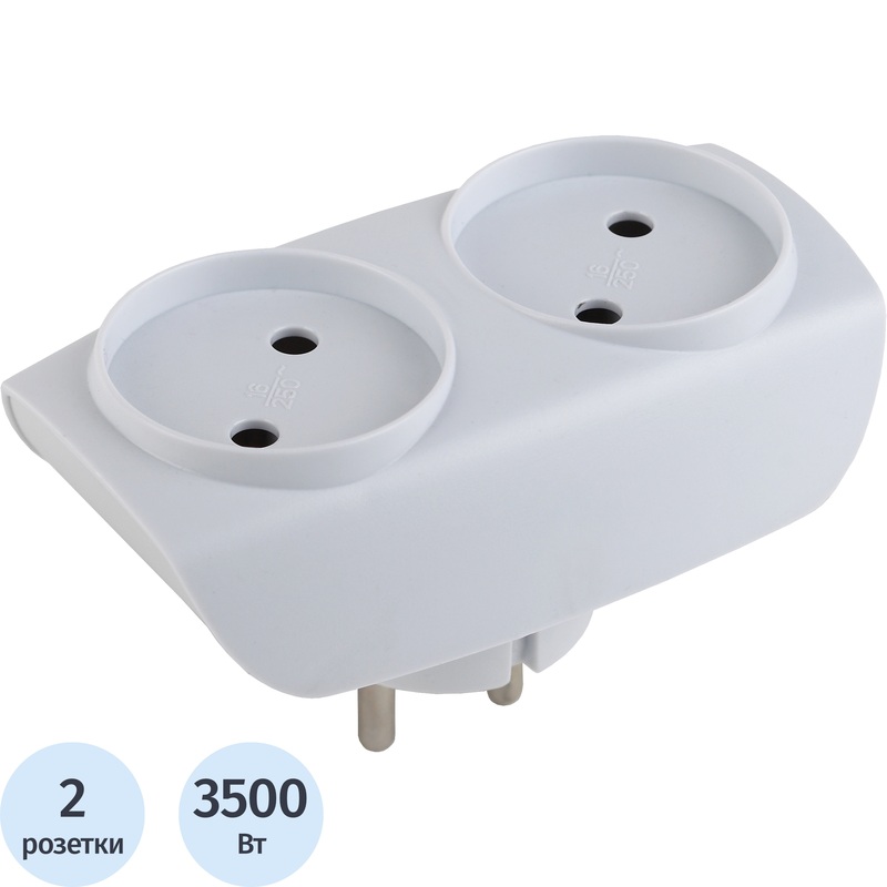 Изображение товара Разветвитель Эра SP-2-W 2 розетки
