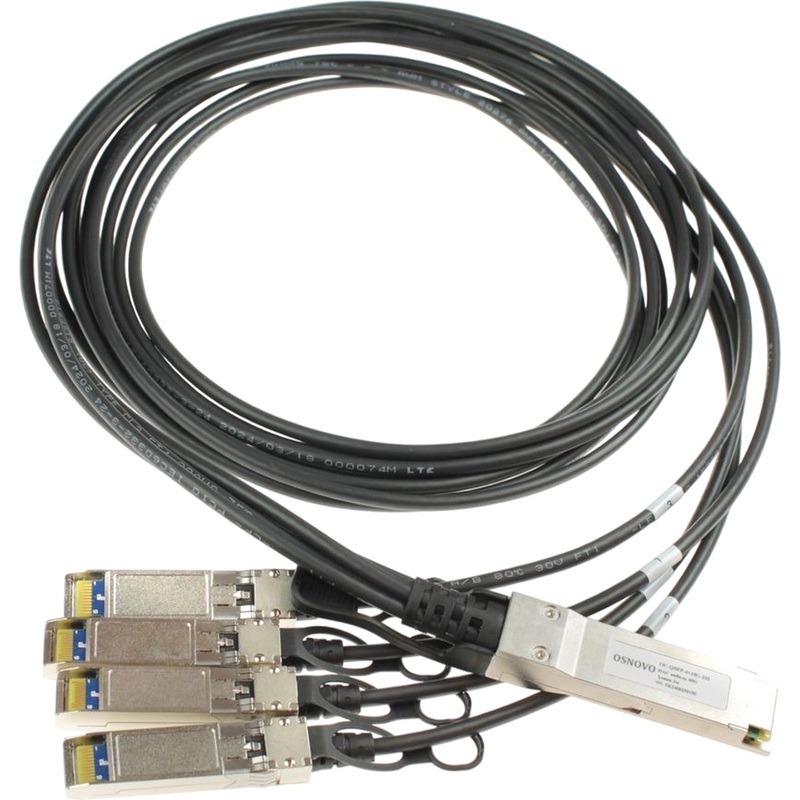Изображение товара Кабель Osnovo OC-QSFP-4x10G-2M 2 м DAC QSFP+/SFP+