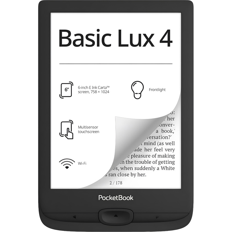 Изображение товара Электронная книга PocketBook 618 Basic Lux 4 Ink 6 дюймов черная (PB618-P-WW)