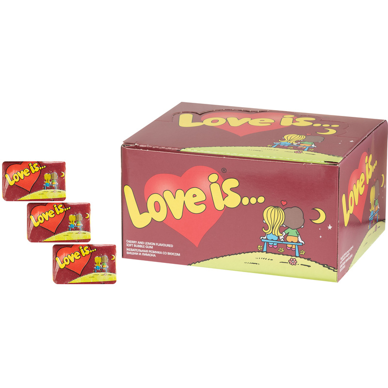 Изображение товара Жевательная резинка Love is вишня и лимон 100 штук по 4.2 г