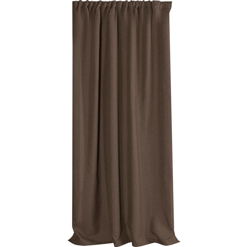 Изображение товара Штора Волшебная Ночь Рогожка 165х270 см коричневая натуральная ткань лен