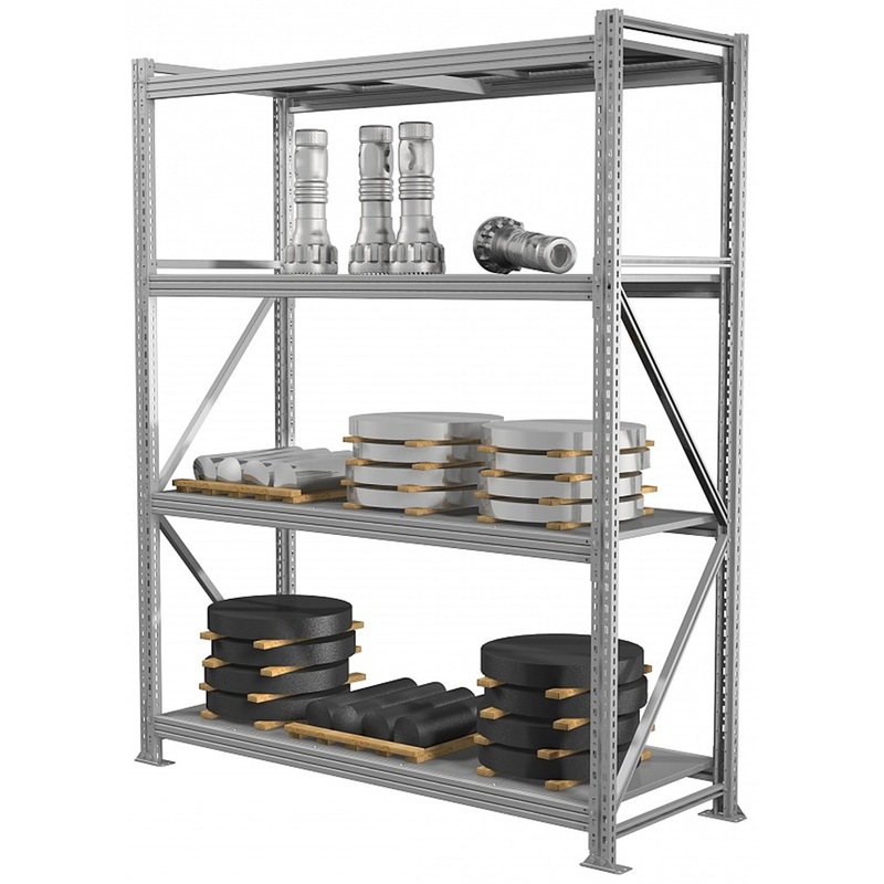 Изображение товара Стеллаж металлический Практик Ms Pro 200/150x80/4 с 4 полками