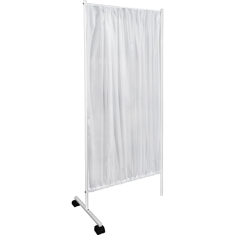 Изображение товара Медицинская ширма М171/1 белая тканевая на стальном каркасе