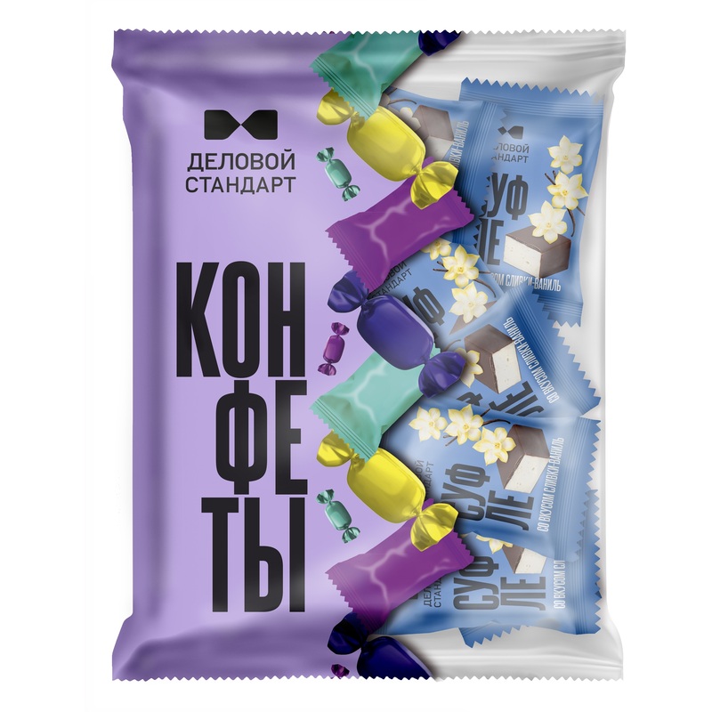 Изображение товара Конфеты глазированные суфле сливки-ваниль 500 г Деловой Стандарт