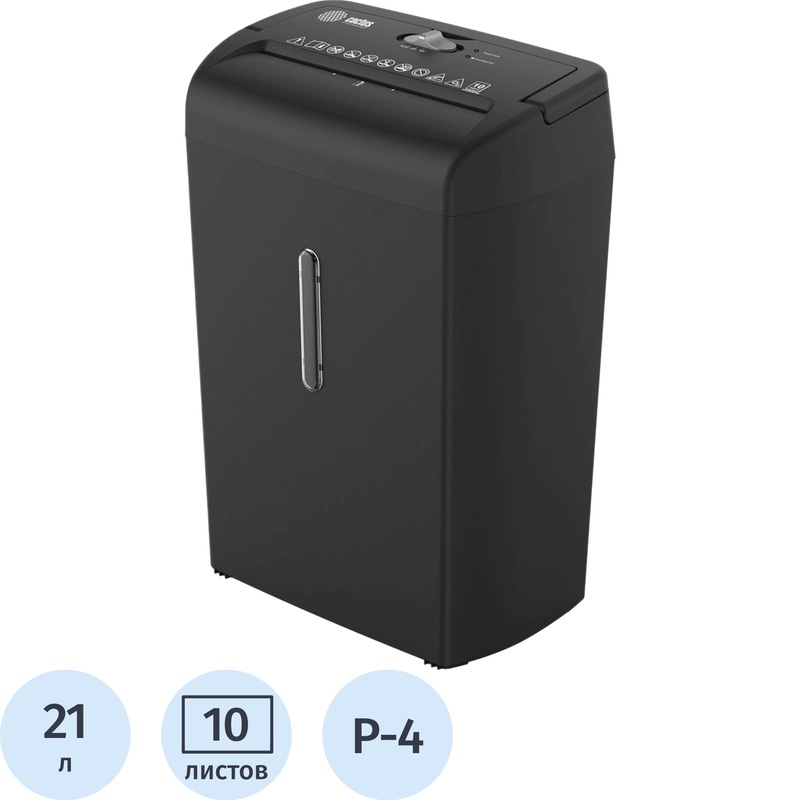Изображение товара Уничтожитель документов Cactus CS-SH-10-21-5X18 4-й уровень секретности 21 л