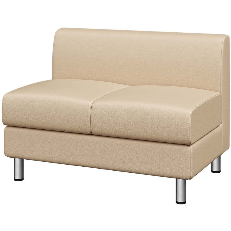 Изображение товара Диван прямой двухместный Домино бежевый экокожа