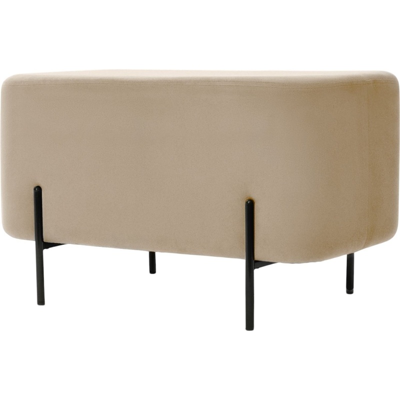 Изображение товара Пуф Gloria бежевый (велюр, 750х400х430 мм)