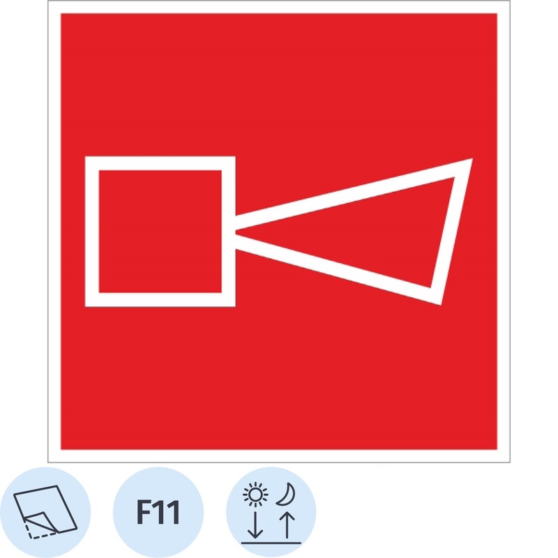 Изображение товара Знак безопасности пожарной тревоги F11 200x200 мм 10 штук самоклеющийся