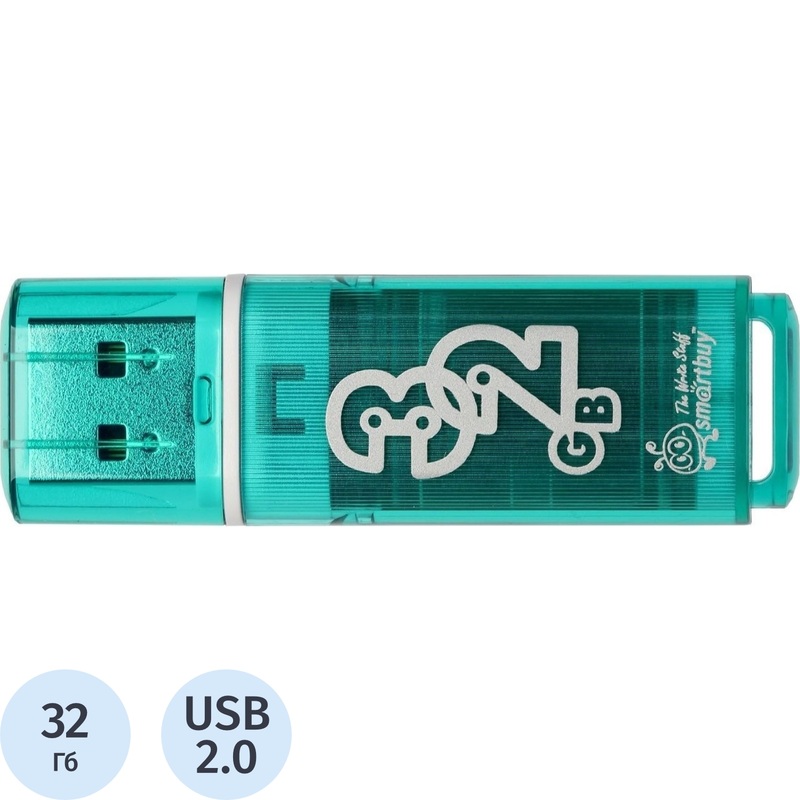 Изображение товара Флешка USB 2.0 32 ГБ SmartBuy Glossy SB32GBGS-G