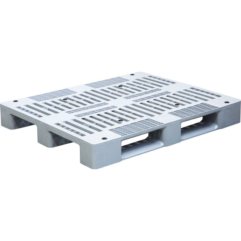 Изображение товара Паллет пластиковый перфорированный 1200x1000х150 мм серый на 3-х полозьях