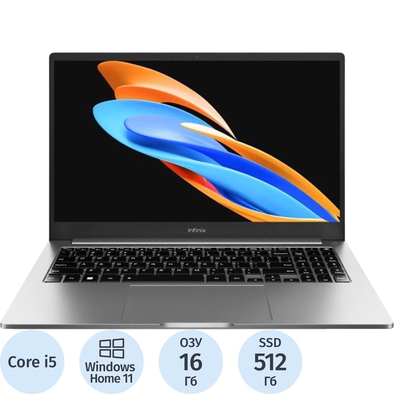 Изображение товара Ноутбук Infinix Inbook Y4H Max YL613H 16 Silver Intel Core i5 13420H 16 ГБ SSD