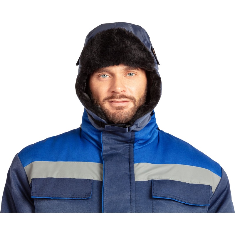 Изображение товара Шапка-ушанка Спец тёмно-синяя с флисовой подкладкой, размер 60