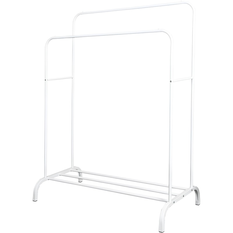 Изображение товара Напольная гардеробная вешалка W-02 белого цвета простой монтаж