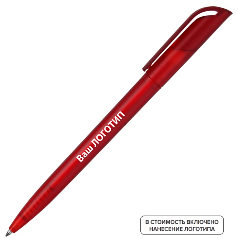 Изображение товара Ручка шариковая автоматическая Миллениум Фрост синяя красный корпус