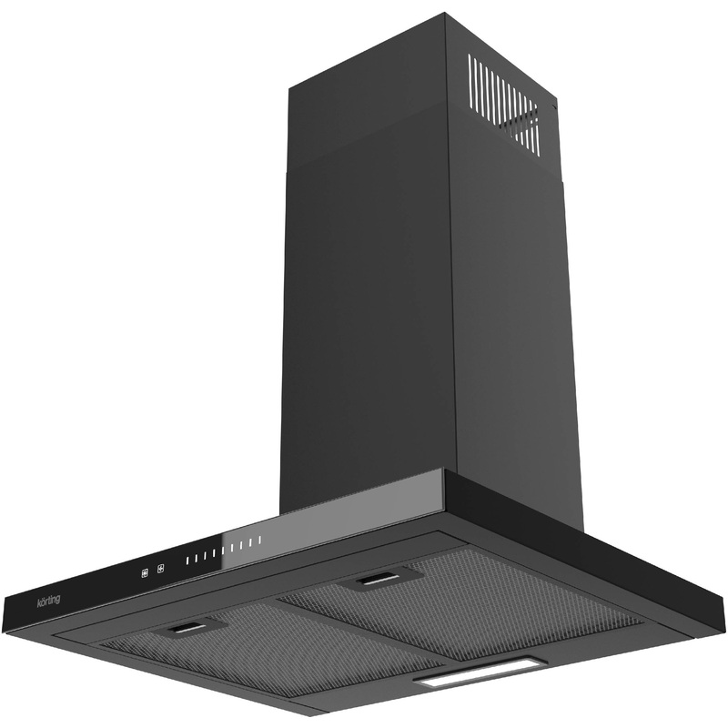 Изображение товара Вытяжка Korting KHC 6989 GN черная пристенная с сенсорным управлением