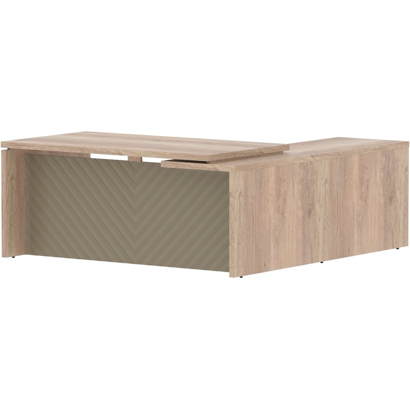 Изображение товара Угловой офисный стол руководителя Torr Lux левый 1800х2000х750 мм дуб каньон капучино