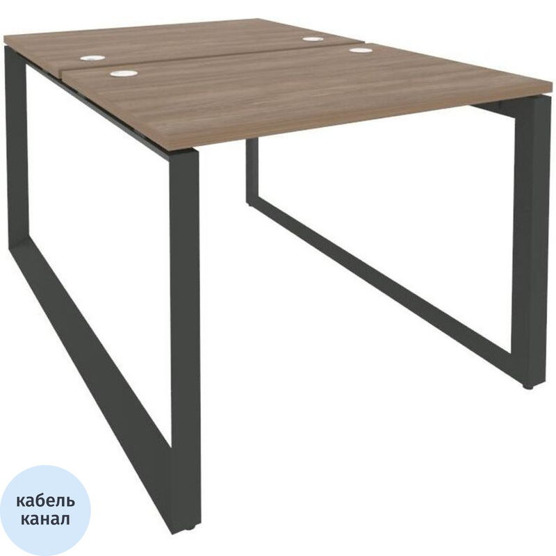 Изображение товара Рабочая станция на 2 рабочих места ONIX-О O.MO-D.RS-2.1.7, дуб аризона/антрацит, сборная, размеры 9