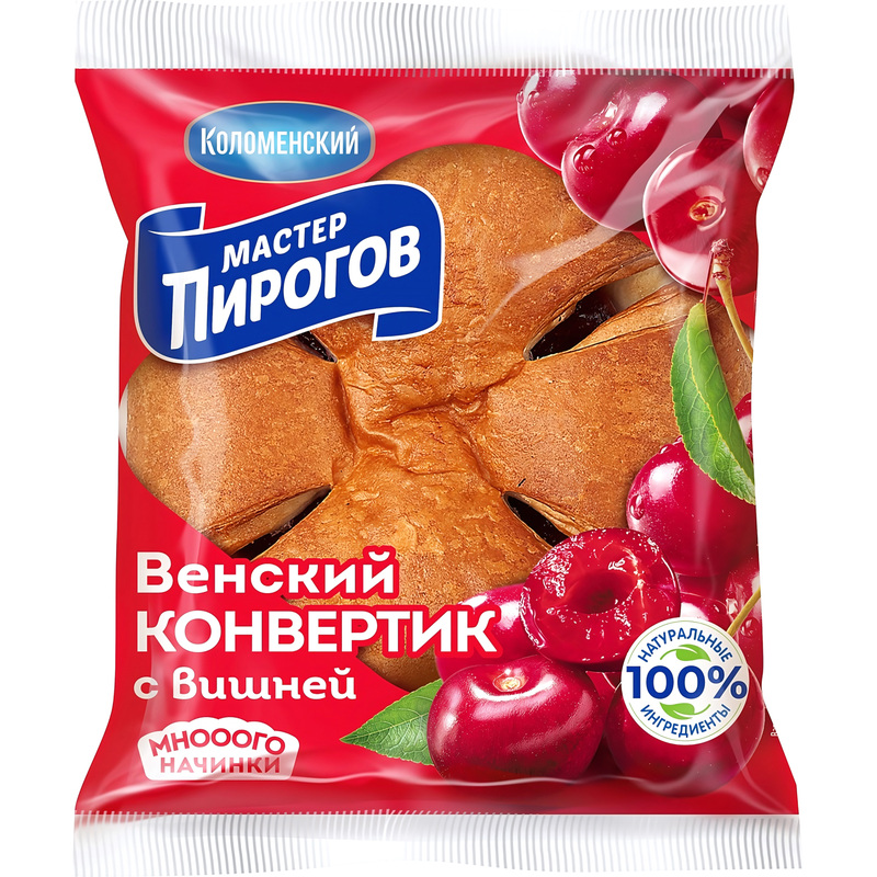 Изображение товара Венский конвертик Коломенский Мастер Пирогов вишня 70 г натуральный десерт