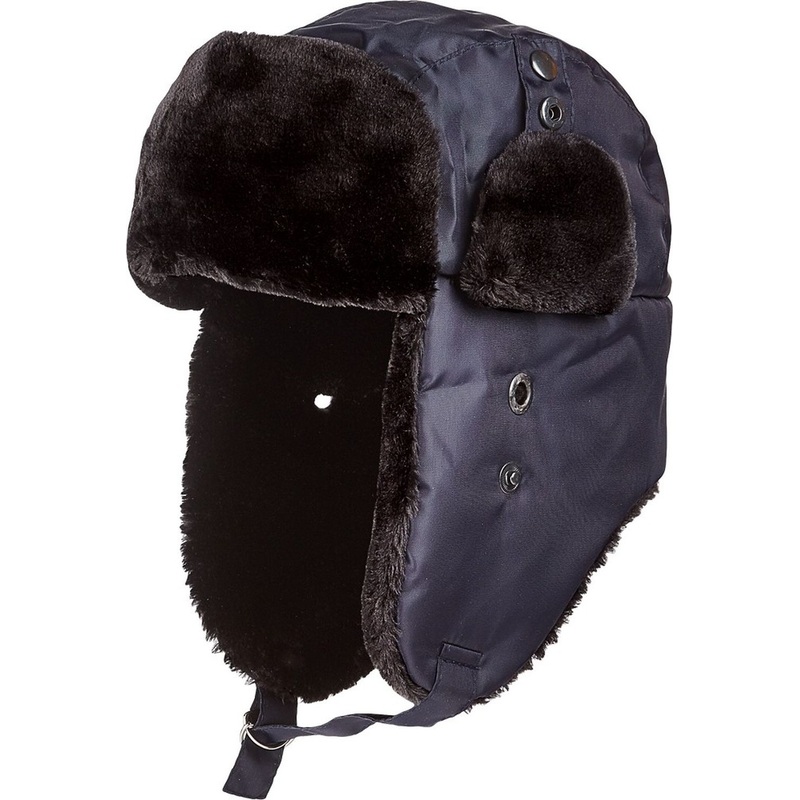 Изображение товара Шапка-ушанка Оксфорд тёмно-синяя утеплённая размер 58