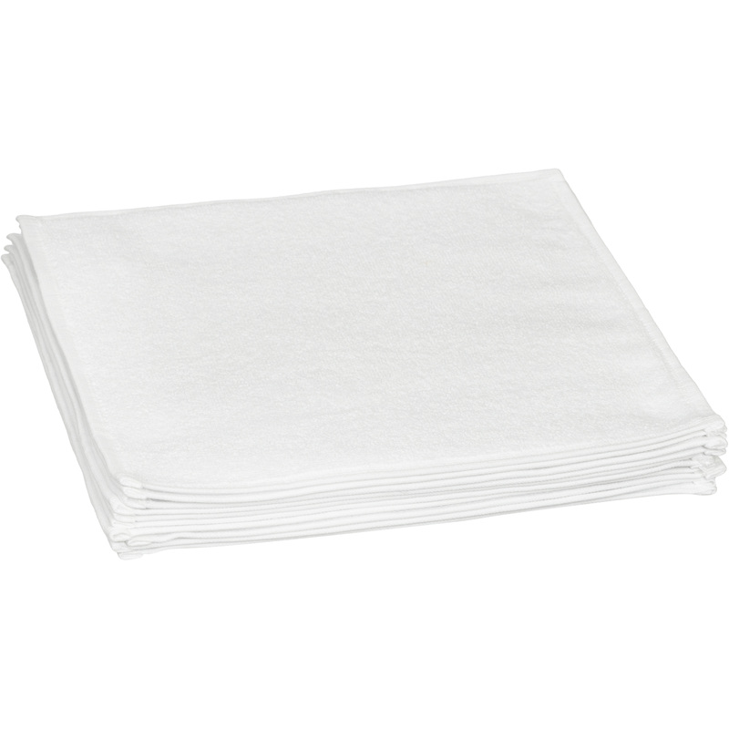 Изображение товара Махровое полотенце Luscan 30x30 см 450 г/кв.м белое упаковка 10 штук