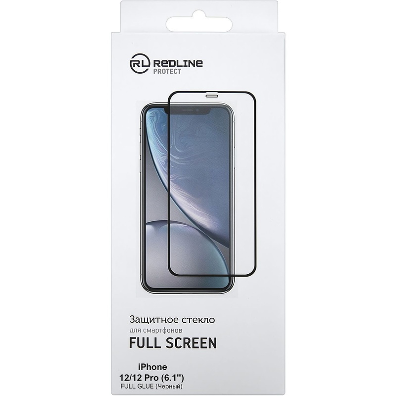 Изображение товара Защитное стекло Red Line для iPhone 12/12 Pro 6.1 дюйма, 9Н, олеофобное