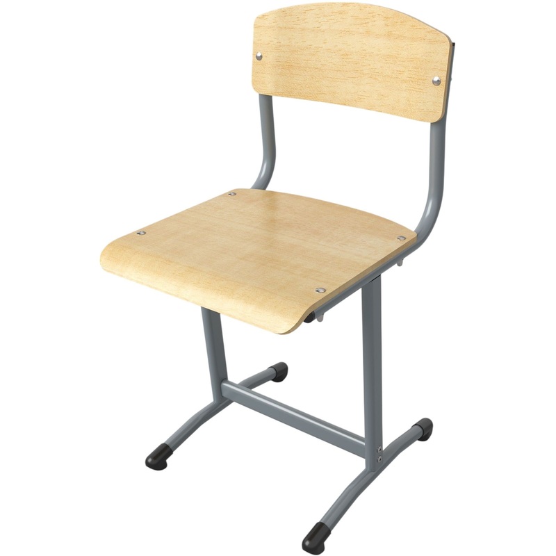 Изображение товара Ученический стул Универсал серый рост 6, к дерева фанера, балка металл