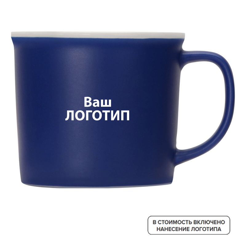 Изображение товара Фарфоровая кружка Nancy 360 мл с индивидуальной печатью для бизнеса