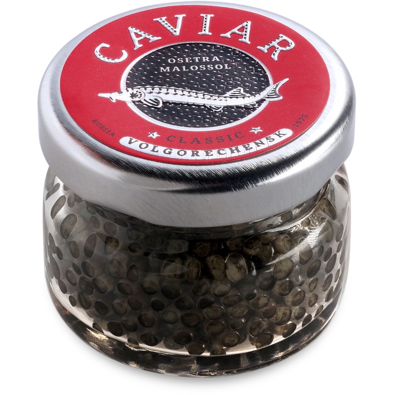 Изображение товара Икра осетровая Волгореченскрыбхоз Classic 25 г в стеклянной банке