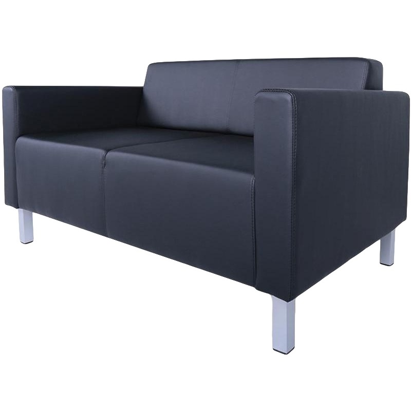 Изображение товара Диван двухместный Евро черный (искусственная кожа)