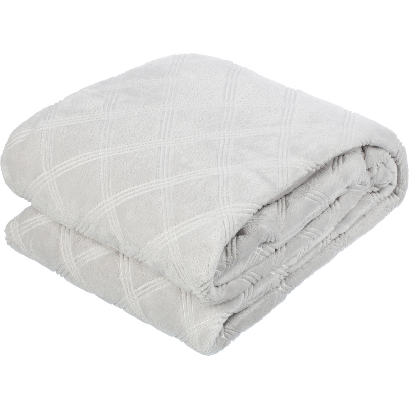 Изображение товара Плед Luscan из микрофибры 200х220 см серый универсальный для дома