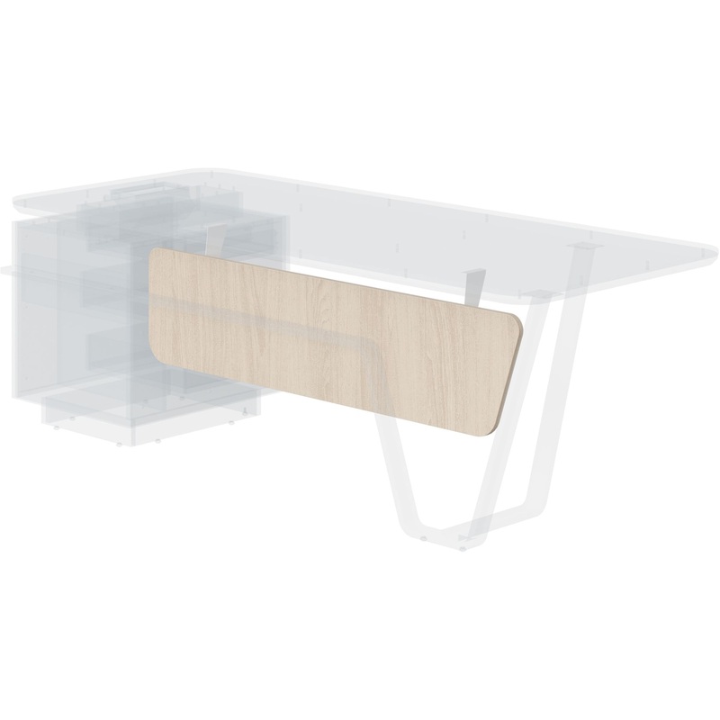 Изображение товара Панель фронтальная для правого-левого стола (дуб светлый/белый премиум, 1413х19х340 мм)